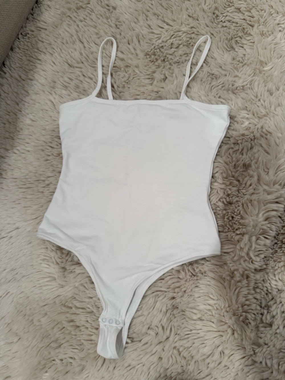 ATM Anthony Thomas Melillo White Spaghetti-Strap Bodysuit